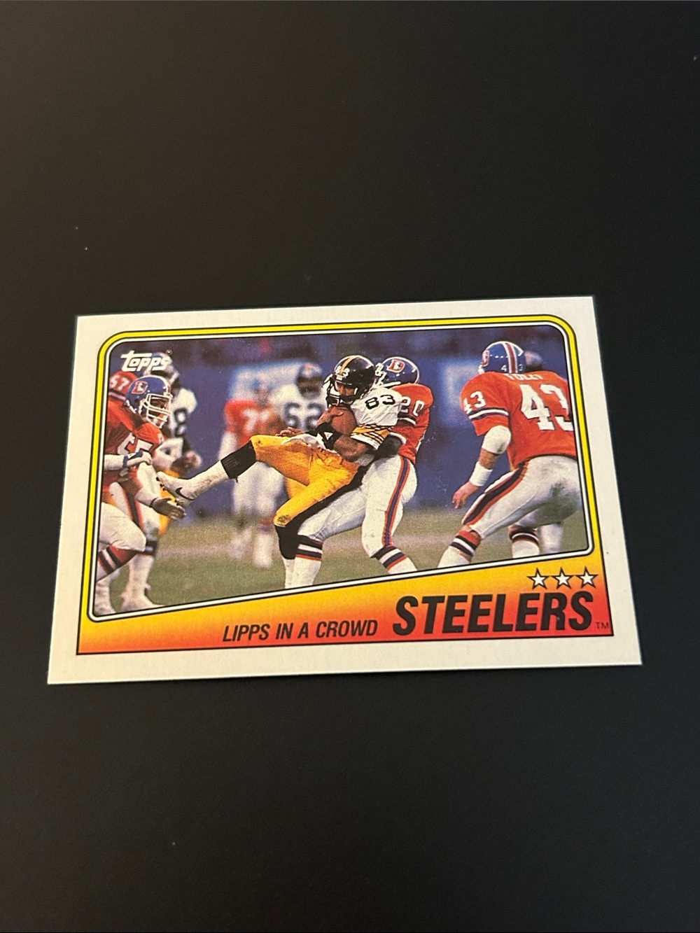 Topps Pittsburgh Steelers Football Trading Card - Yellow, Black, Red